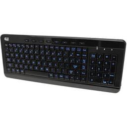 Adesso SlimTouch 120 - 3-Color Illuminated Compact Multimedia Keyboard - Keyboard